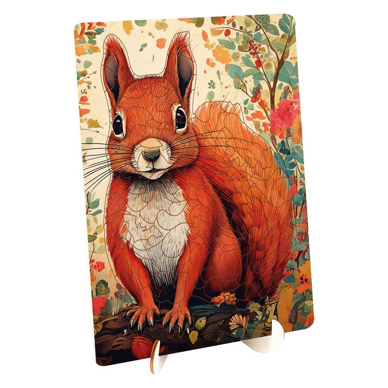 Houten Puzzel Eekhoorn - Unieke Vormen - 130st. - Afbeelding 4